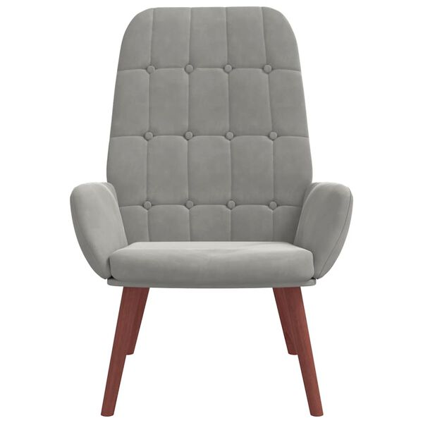 vidaXL Relaxačn&iacute; křeslo světle &scaron;ed&eacute; samet