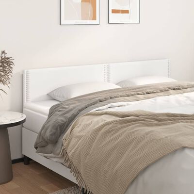 vidaXL Čelo postele 2 ks bílé 80 x 5 x 78/88 cm umělá kůže