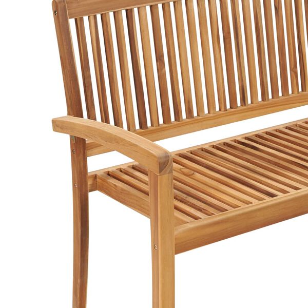 vidaXL Stohovateln&aacute; zahradn&iacute; lavice s podu&scaron;kou 128,5 cm masivn&iacute; teak