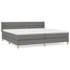 vidaXL Box spring postel s matrac&iacute; tmavě &scaron;ed&aacute; 200x200 cm textil
