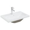 vidaXL Z&aacute;pustn&eacute; umyvadlo s bateri&iacute; 61 x 39 x 18 cm keramick&eacute; b&iacute;l&eacute;