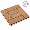 vidaXL Dlažba na terasu 11 pcs Teak 30 x 30 cm Dřevoplast