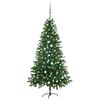 vidaXL Uměl&yacute; v&aacute;nočn&iacute; stromek s LED a sadou koul&iacute; 150 cm zelen&yacute;
