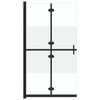 vidaXL Skl&aacute;dac&iacute; sprchov&aacute; z&aacute;stěna napůl ml&eacute;čn&eacute; ESG sklo 80 x 190 cm
