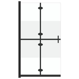 vidaXL Skl&aacute;dac&iacute; sprchov&aacute; z&aacute;stěna napůl ml&eacute;čn&eacute; ESG sklo 80 x 190 cm