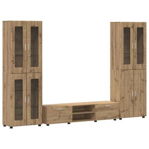 vidaXL Sestava TV skř&iacute;něk FLORIN 3 pcs Artisanov&yacute; dub kompozitn&iacute; dřevo