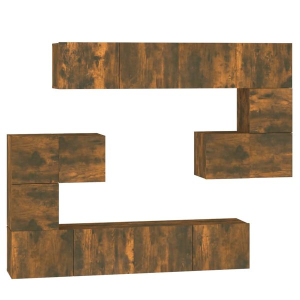 vidaXL N&aacute;stěnn&aacute; TV skř&iacute;ňka kouřov&yacute; dub kompozitn&iacute; dřevo