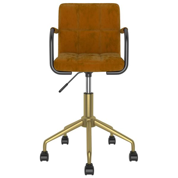 vidaXL Otočn&eacute; j&iacute;deln&iacute; židle 4 ks hněd&eacute; samet