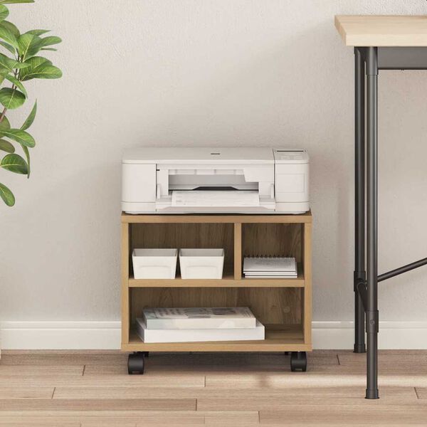 vidaXL Stojan na tisk&aacute;rnu s &uacute;loži&scaron;těm Artisanov&yacute; dub 41 x 32 x 34,5 cm
