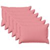 vidaXL Povlak na pol&scaron;t&aacute;ř 6 pcs HOUTEN Růžov&aacute; 50 x 75 cm Fale&scaron;n&yacute; len