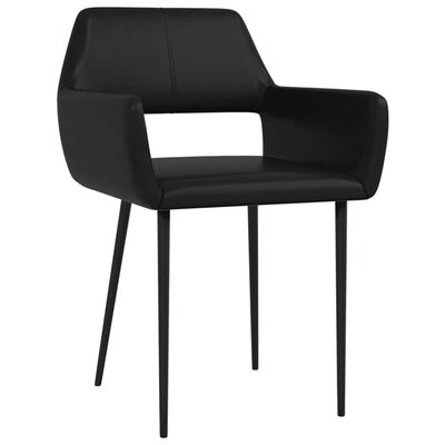 vidaXL Jídelní židle 2 ks černé umělá kůže