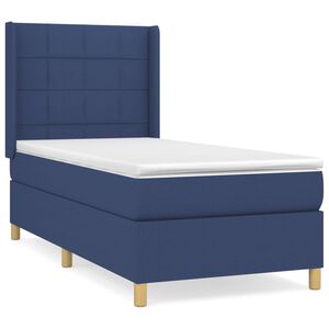 vidaXL Box spring postel s matrac&iacute; modr&aacute; 80x200 cm textil