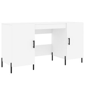 vidaXL Psac&iacute; stůl b&iacute;l&yacute; 140 x 50 x 75 cm kompozitn&iacute; dřevo