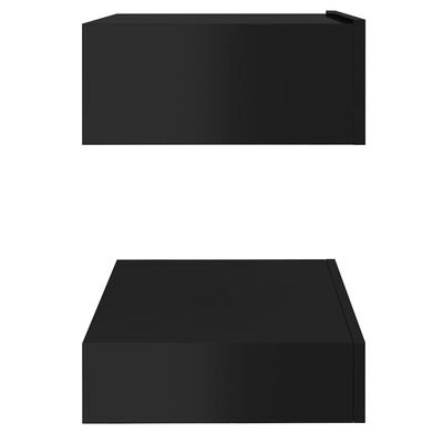 vidaXL Noční stolky 2 ks černé s vysokým leskem 60x35 cm dřevotříska