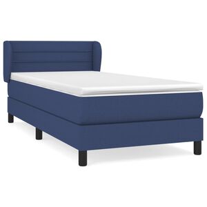 vidaXL Box spring postel s matrac&iacute; modr&aacute; 80x200 cm textil