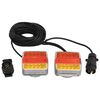 vidaXL Světla na př&iacute;věs 2 ks červen&aacute; 10,5x7,5x10 cm 12V LED ž&aacute;rovky