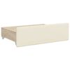 vidaXL Válenda s přistýlkou a zásuvkami krémová 90 x 200 cm umělá kůže