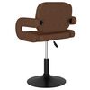 vidaXL Otočn&aacute; j&iacute;deln&iacute; židle hněd&aacute; textil