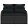 vidaXL Zahradn&iacute; sofa s pol&scaron;t&aacute;řem Čern&aacute; 121 x 62 x 69 cm polyratan