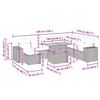 vidaXL 9dílná zahradní sedací souprava s poduškami šedá polyratan