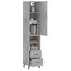vidaXL Skř&iacute;ň highboard betonově &scaron;ed&aacute; 34,5x34x180 cm kompozitn&iacute; dřevo