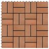vidaXL Dlažba na terasu 11 pcs Teak 30 x 30 cm Dřevoplast