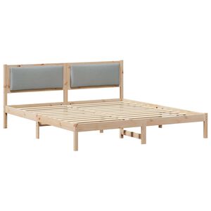 vidaXL R&aacute;m postele Světle &scaron;ed&aacute; 180 x 200 cm Masivn&iacute; borov&eacute; dřevo
