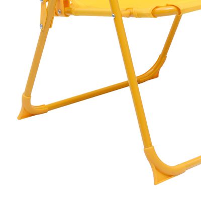 vidaXL 3dílný dětský zahradní bistro set se slunečníkem žlutý