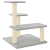 vidaXL &Scaron;krabadlo pro kočky se sisalov&yacute;mi sloupky světle &scaron;ed&eacute; 61 cm