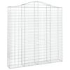 vidaXL Klenut&yacute; gabionov&yacute; ko&scaron; 200 x 30 x 200/220 cm pozinkovan&eacute; železo