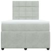 vidaXL Box spring postel s matrac&iacute; světle &scaron;ed&aacute; 120 x 200 cm samet