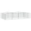 vidaXL Klenut&yacute; gabion vyv&yacute;&scaron;en&yacute; z&aacute;hon 200x100x50 cm pozinkovan&eacute; železo