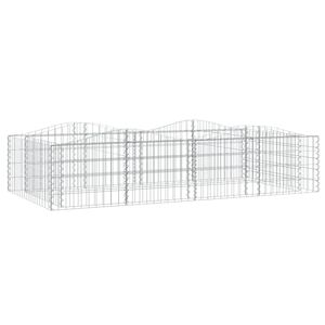 vidaXL Klenut&yacute; gabion vyv&yacute;&scaron;en&yacute; z&aacute;hon 200x100x50 cm pozinkovan&eacute; železo