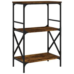 vidaXL Knihovna se 3 policemi kouřov&yacute; dub 59 x 35 x 90,5 cm kompozit