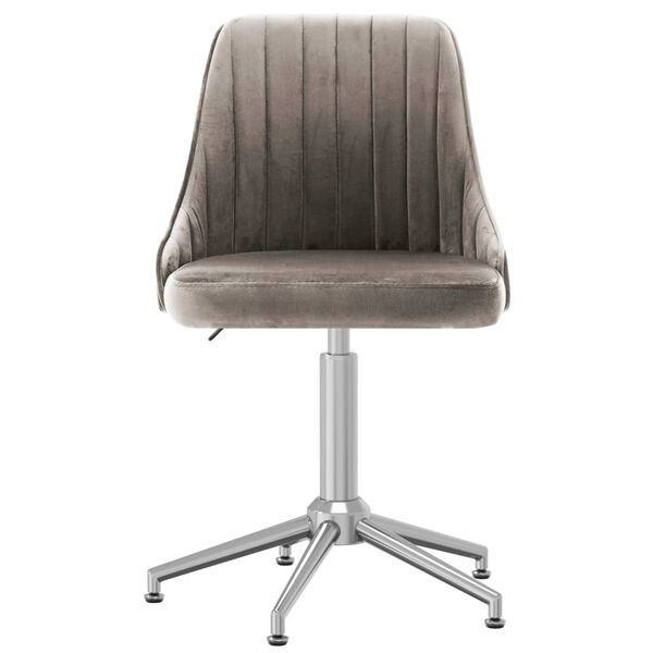 vidaXL Otočn&eacute; j&iacute;deln&iacute; židle 2 ks světle &scaron;ed&eacute; samet