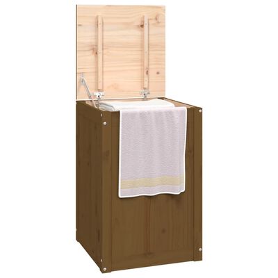 vidaXL Box na prádlo medově hnědý 44 x 44 x 66 cm masivní borové dřevo