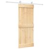 vidaXL Posuvn&eacute; dveře 80 x 210 cm Masivn&iacute; borov&eacute; dřevo (neupraven&eacute;)