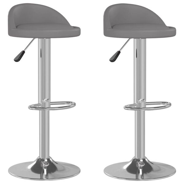 vidaXL Barov&eacute; stoličky 2 ks &scaron;ed&eacute; uměl&aacute; kůže