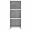 vidaXL Skř&iacute;ň highboard betonově &scaron;ed&aacute; 34,5x34x180 cm kompozitn&iacute; dřevo