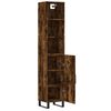 vidaXL Skř&iacute;ň highboard kouřov&yacute; dub 34,5 x 34 x 180 cm kompozitn&iacute; dřevo
