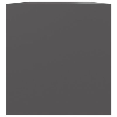 vidaXL Úložný box na LP desky šedý 71 x 34 x 36 cm kompozitní dřevo