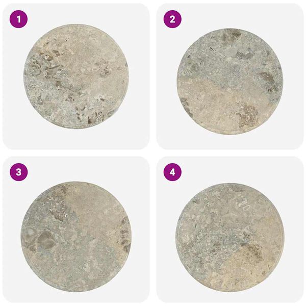 vidaXL Stoln&iacute; deska &scaron;ed&aacute; &Oslash; 50 x 2,5 cm mramor