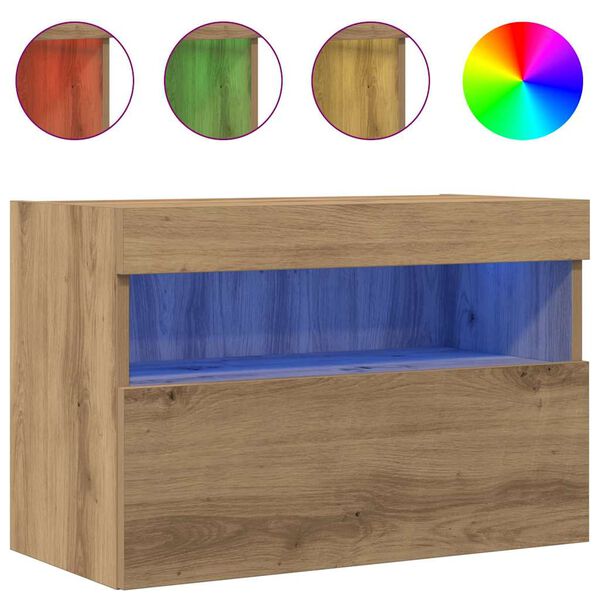 vidaXL TV wall cabinet N&aacute;stěnn&yacute; 2 pcs dub artisan 60 x 30 x 40 cm