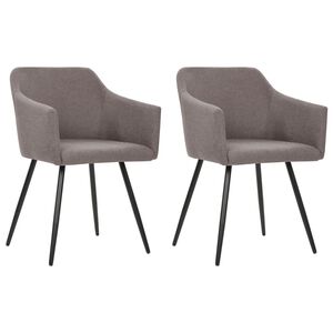 vidaXL J&iacute;deln&iacute; židle 2 ks taupe textil