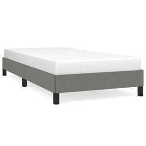 vidaXL R&aacute;m postele bez matrace tmavě &scaron;ed&yacute; 90 x 200 cm textil