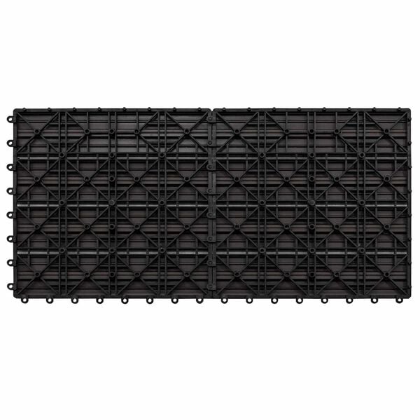 vidaXL Dlažba na terasu 6 pcs Tmavě hněd&aacute; 60 x 30 cm Dřevoplast