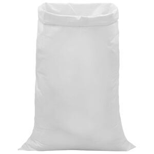 vidaXL Tkan&eacute; pytle 50 ks B&iacute;l&aacute; 80 x 125 cm PP
