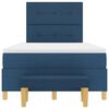 vidaXL Postel s boxspringem s matrac&iacute; s čelo Modr&aacute; 120 x 200 cm textil