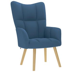 vidaXL Relaxačn&iacute; křeslo modr&eacute; textil
