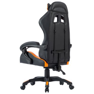 vidaXL Herní židle oranžová umělá kůže
